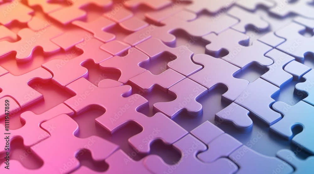 3D render of a gradient puzzle background. . The concept symbolizes business success 3D render of a gradient puzzle background. . The concept symbolizes business success