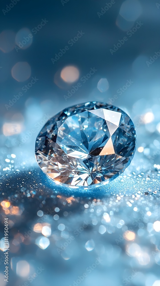 Shiny light blue jewelry with clean facets on a light blue background Shiny light blue jewelry with clean facets on a light blue background