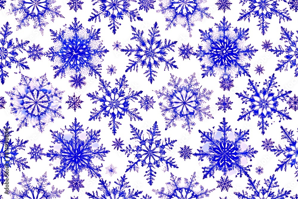 Blue Christmas New Year winter snowflakes Blue Christmas New Year winter snowflakes