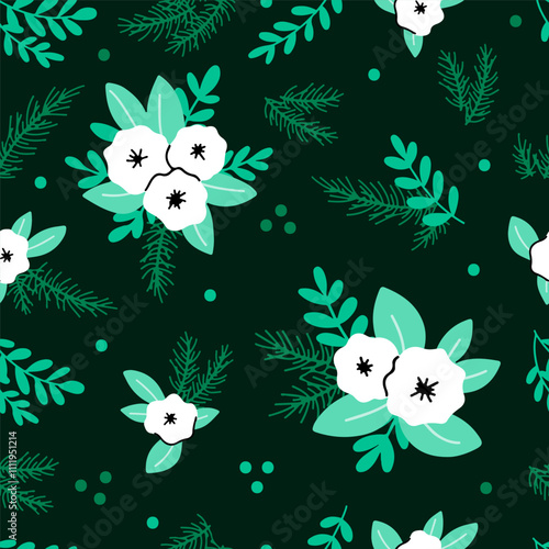 Vector seamless pattern with different shapes of bows. Perfect for Holiday and Birthday wrapping paper and textile