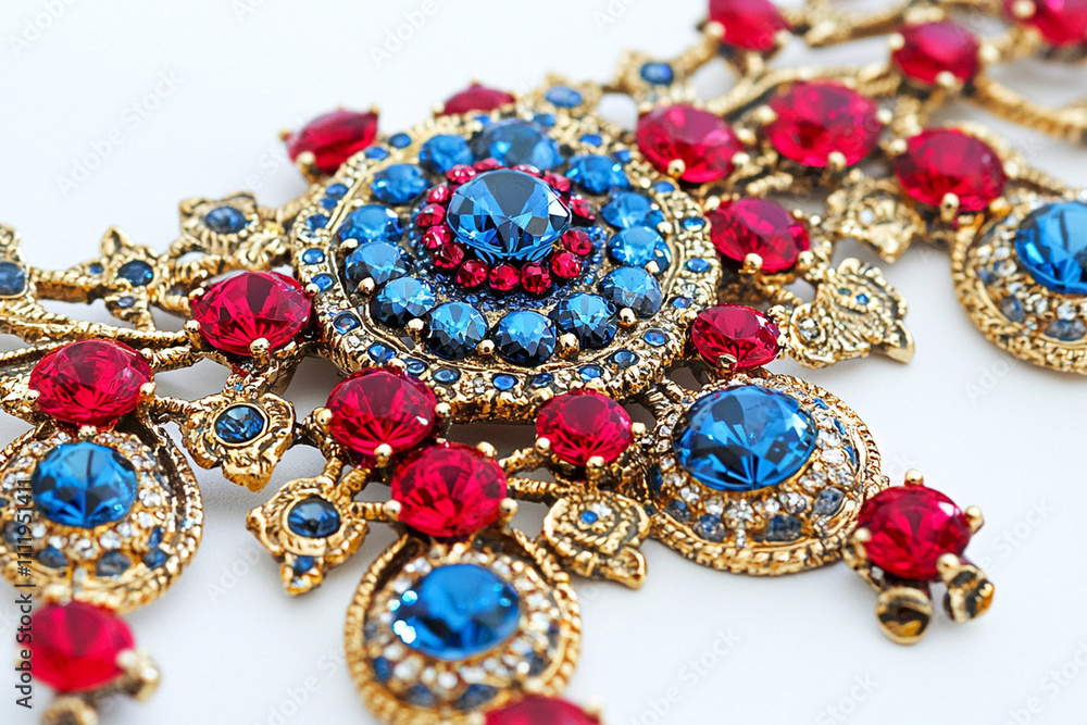 Elegant jewelry piece with intricate gold and gemstone design Elegant jewelry piece with intricate gold and gemstone design