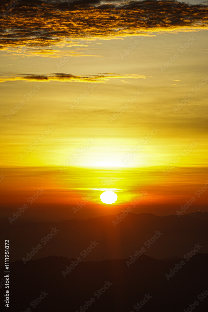 Sunset view over mountain landscape nature photography serene environment tranquil atmosphere for relaxation Sunset view over mountain landscape nature photography serene environment tranquil atmosphere for relaxation