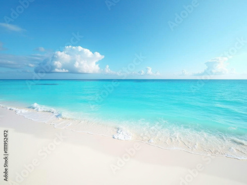 Beach with white sand and sky