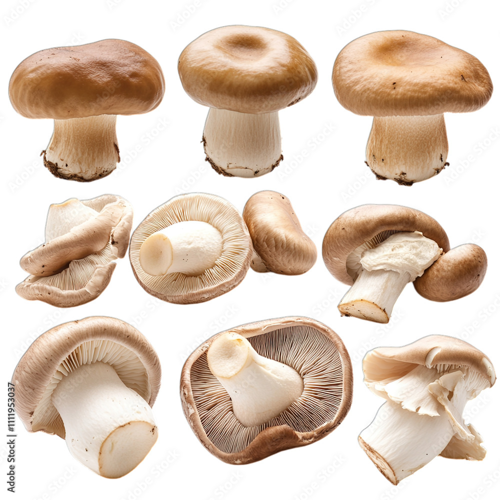 mushrooms isolated on white background mushrooms isolated on white background