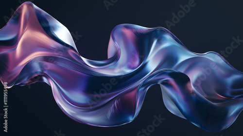 Ethereal Flowing Fabric in Fluid Motion, Abstract Background Featuring Colorful Waves of Light and Shadow, Perfect for Creative Design and Art Projects