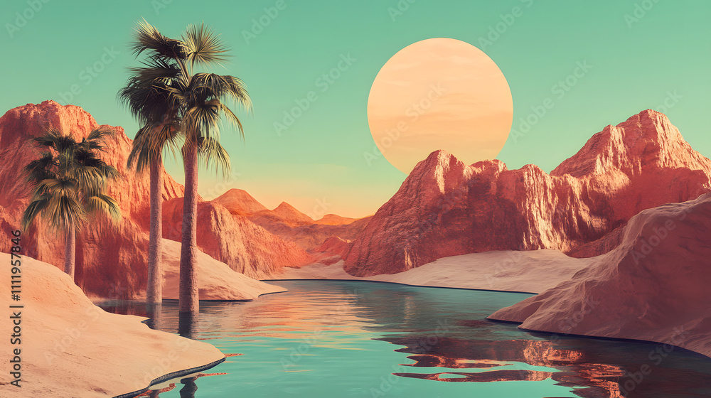 Obraz premium Retro Art with Vintage Aesthetic Design