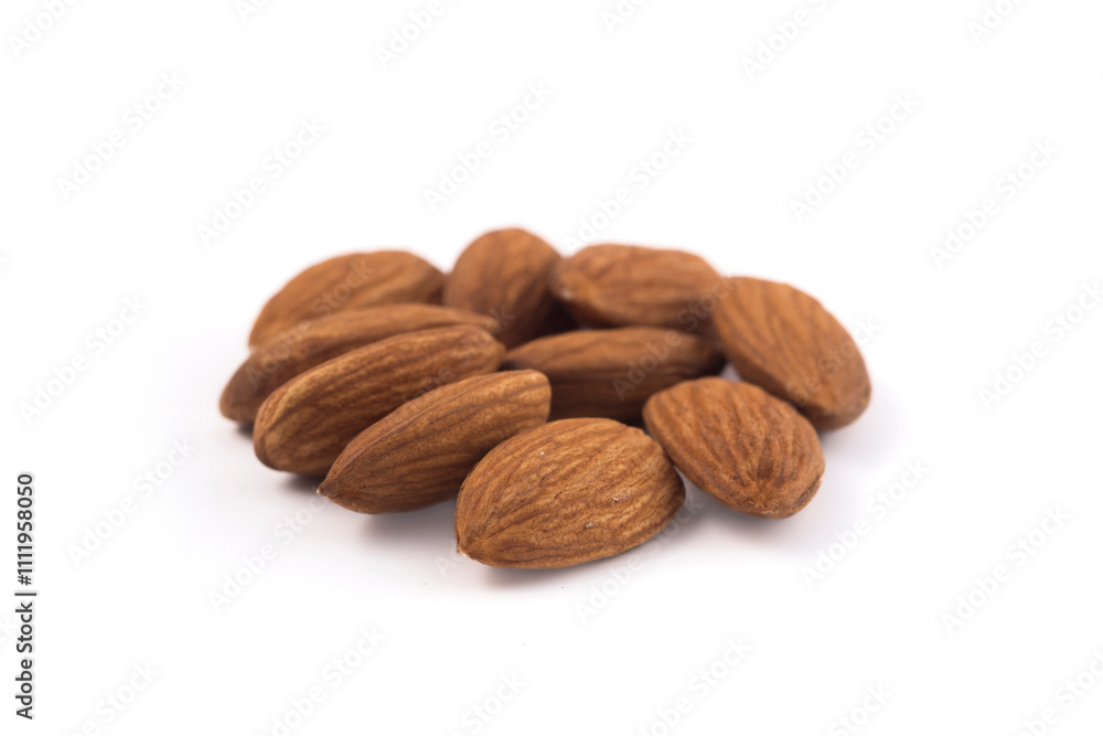 Almond nuts isolated on white background. Clipping path included. Almond nuts isolated on white background. Clipping path included.