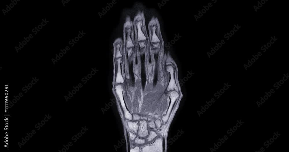 MRI Imaging of Hand Lesion:
A clear view of the hand’s subcutaneous lesion is captured in this MRI footage, aiding in the identification and assessment of infiltrative conditions. MRI Imaging of Hand Lesion:
A clear view of the hand’s subcutaneous lesion is captured in this MRI footage, aiding in the identification and assessment of infiltrative conditions.