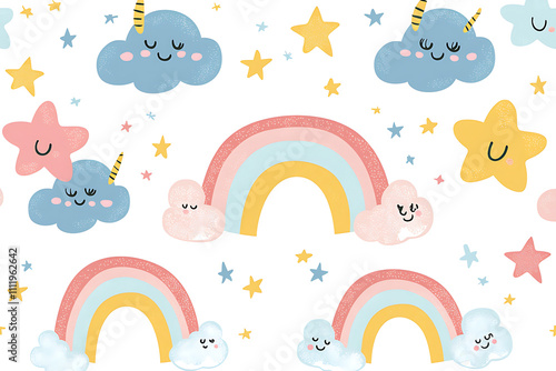 Cute Cloud Pattern Design