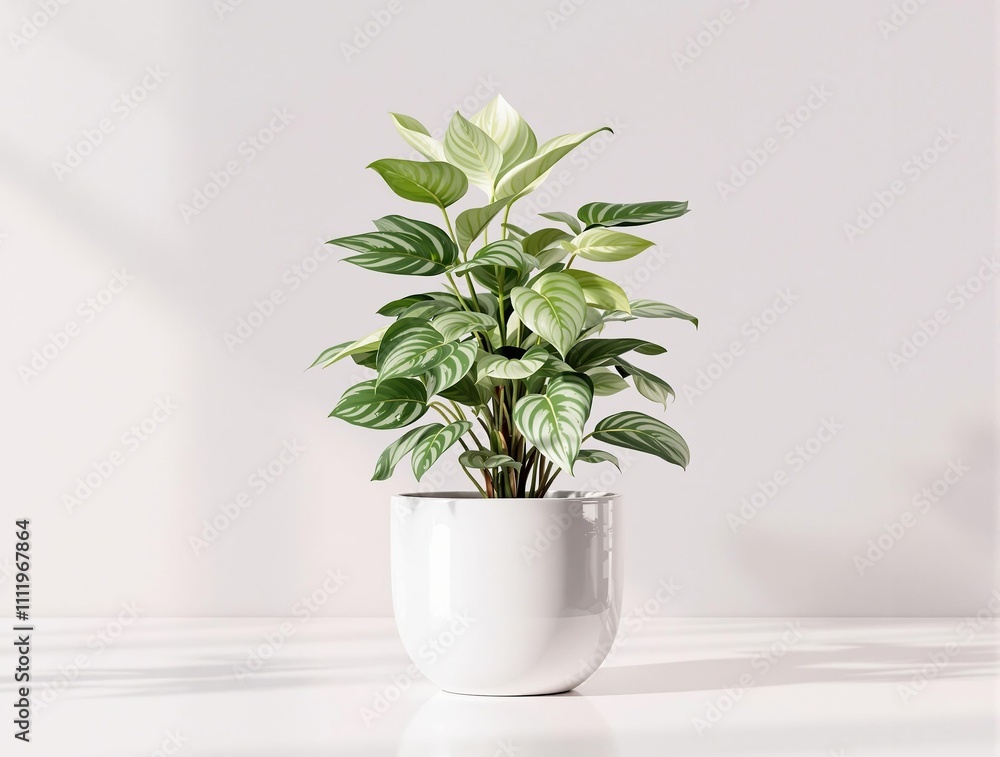 Aesthetic presentation of wax plant hoya carnosa australis in white pot, grey background, decorative, isolated Aesthetic presentation of wax plant hoya carnosa australis in white pot, grey background, decorative, isolated