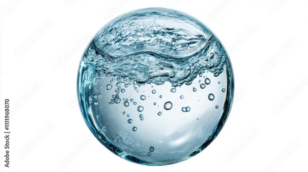 A stunning close-up of a water bubble, showcasing movement and clarity, with vibrant blue tones and shimmering reflections. A stunning close-up of a water bubble, showcasing movement and clarity, with vibrant blue tones and shimmering reflections.