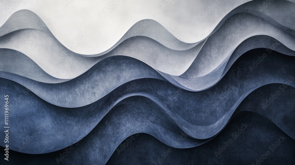 Abstract Wavy Blue and White Textured Surface Abstract Wavy Blue and White Textured Surface