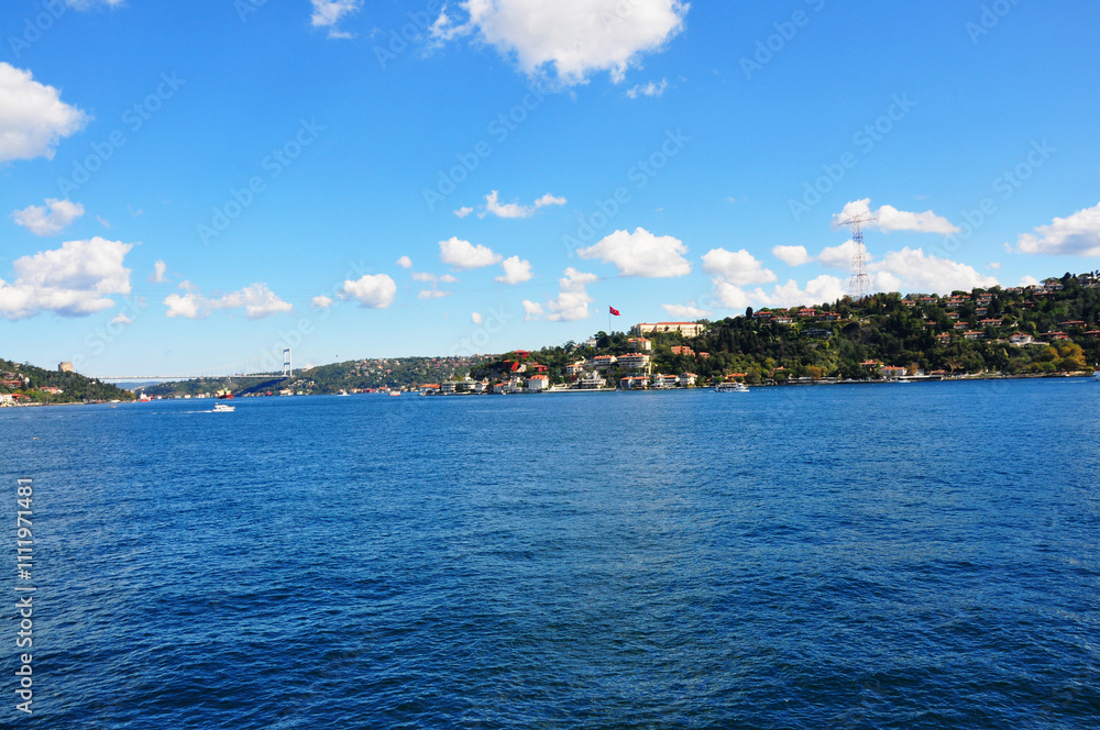 Fototapeta premium Beautiful Istanbul Bosphorus view. Istanbul cityscape.