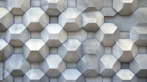 Abstract Polygon Hexagon Background Subtle Gray and White Sleek Contemporary Design