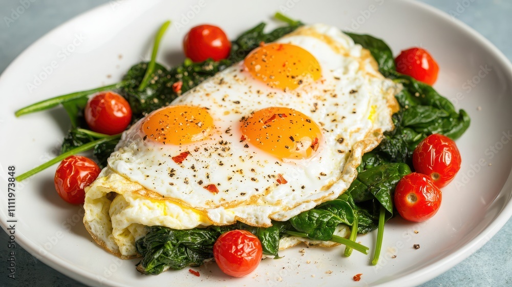 Protein-packed spinach and egg breakfast recipe for diet control healthy eating home kitchen fresh ingredients delicious meal Protein-packed spinach and egg breakfast recipe for diet control healthy eating home kitchen fresh ingredients delicious meal