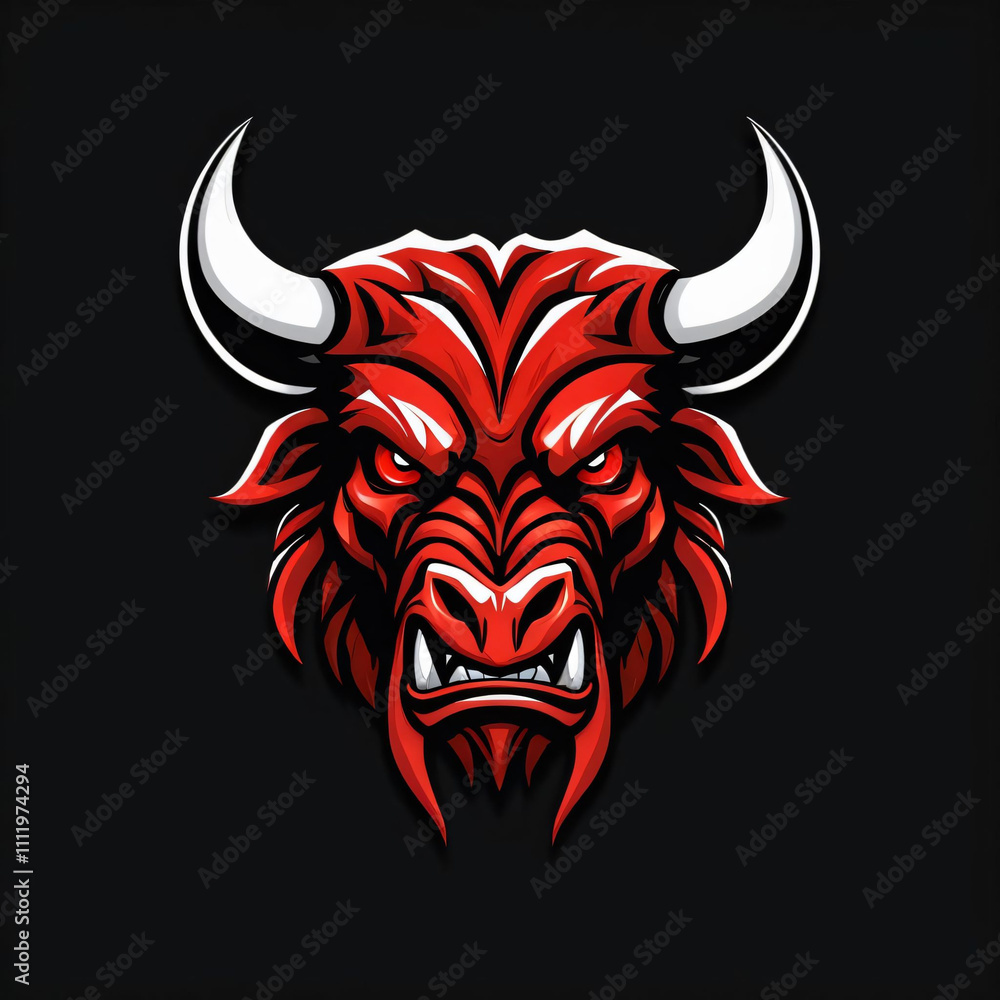 illustration of red devil head illustration of red devil head