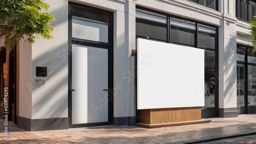 Empty Beer Garden Sign Mockup with Outdoor Vibes 