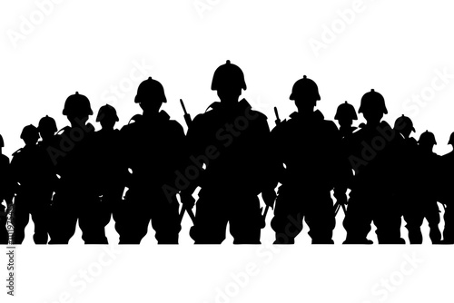 Army force vector silhouettes.