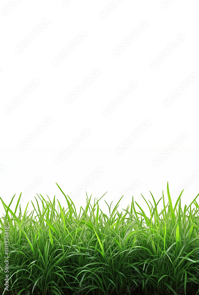 Fototapeta premium Grass on a white background story background