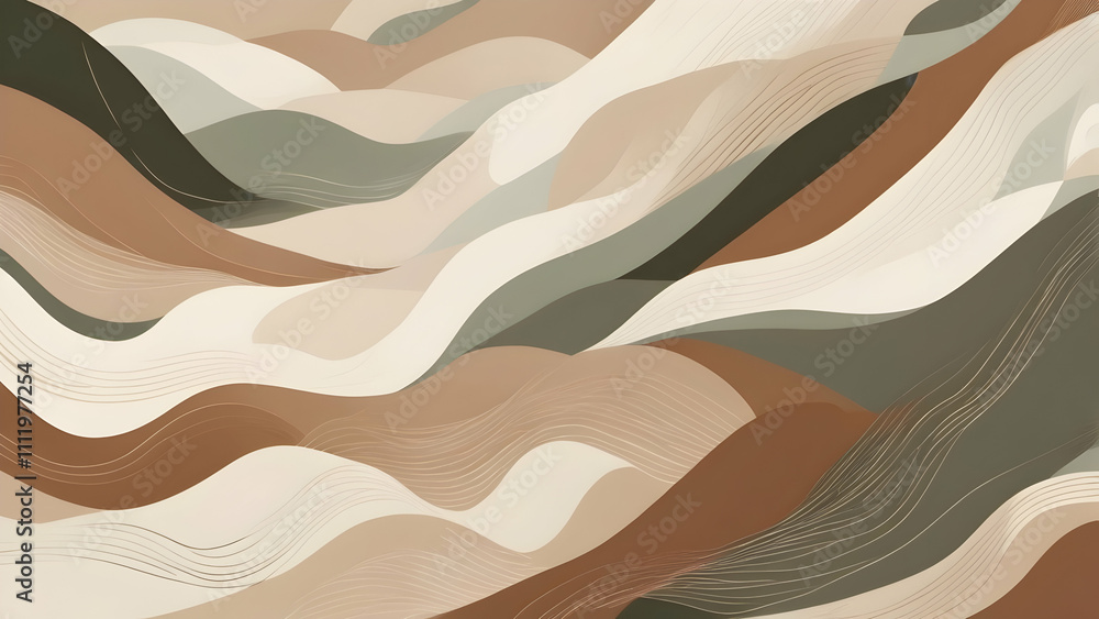 Abstract Earthy Background with Fuzzy Textures, Geometric Lines, mixing Clay Brown, Olive Drab, Antique White. Use in graphic design Abstract Earthy Background with Fuzzy Textures, Geometric Lines, mixing Clay Brown, Olive Drab, Antique White. Use in graphic design