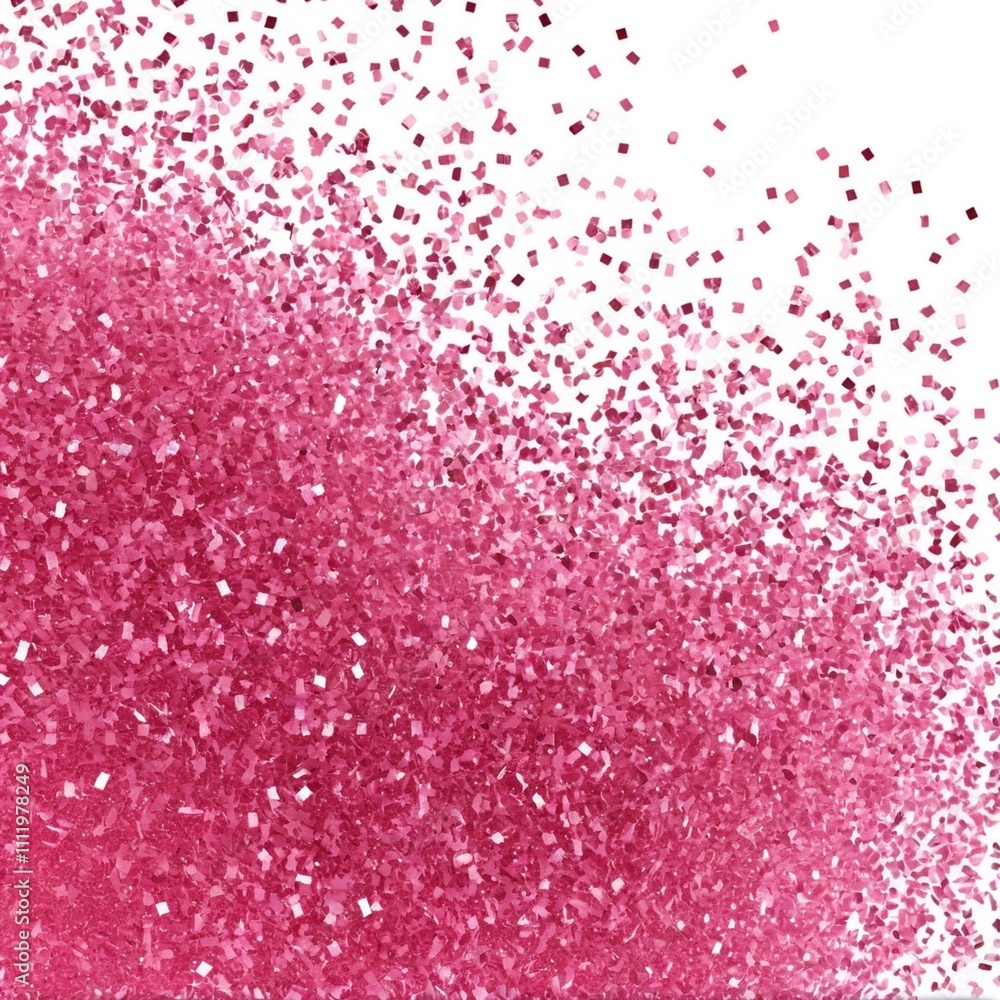 Pink glitter scaterred flying isolated on white, background and texture, clipping Pink glitter scaterred flying isolated on white, background and texture, clipping