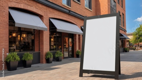 Empty Beer Garden Sign Mockup with Outdoor Vibes 