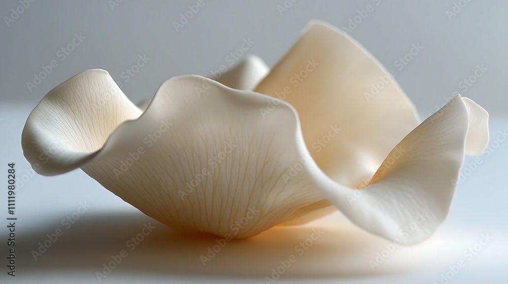 Delicate Creamy White Flower Petal Sculpture Delicate Creamy White Flower Petal Sculpture
