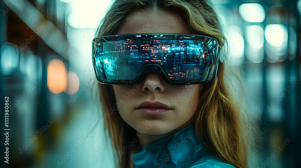 Augmented Reality Glasses for Cost Analysis in Logistics Planning Macro Shot Augmented Reality Glasses for Cost Analysis in Logistics Planning Macro Shot