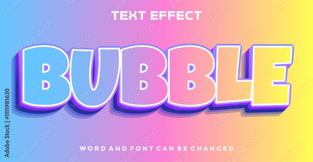 Bubble cream editable text effect Bubble cream editable text effect