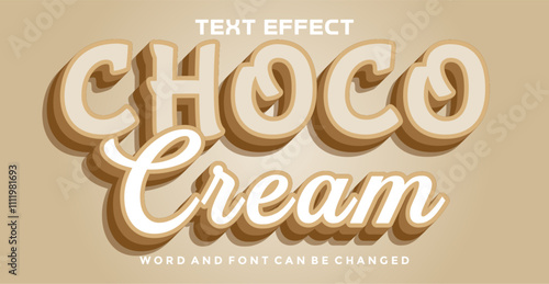 Choco cream editable text effect