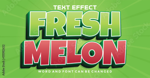 Fresh melon editable text effect