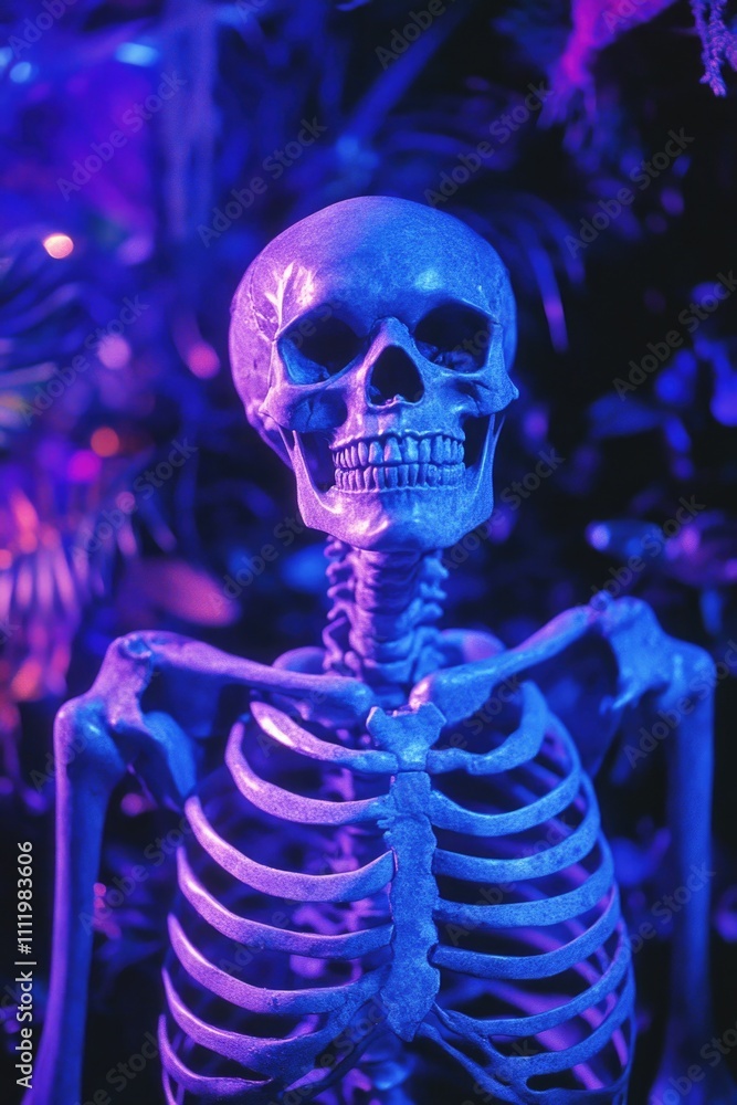 Skeleton with blue lights Skeleton with blue lights