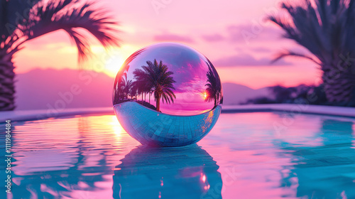 sunset in the pool party vibes.