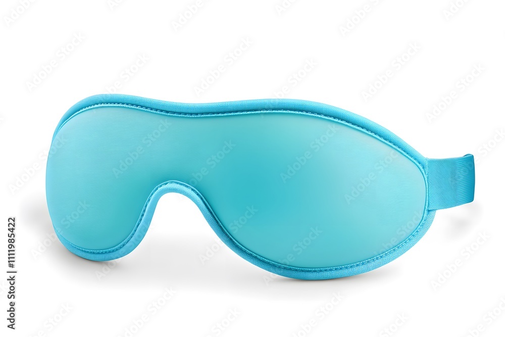 Blue sleep mask for eye protection, soft fabric design, isolated on white background Blue sleep mask for eye protection, soft fabric design, isolated on white background