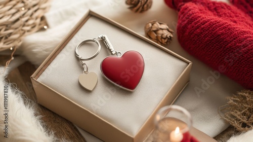 Valentine's Day Decorative Heart Keyring