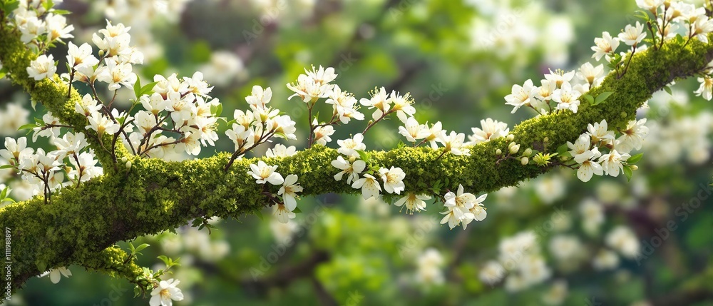 Beautiful white macadamia flowers on a green tree branch, nature, macadamia Beautiful white macadamia flowers on a green tree branch, nature, macadamia