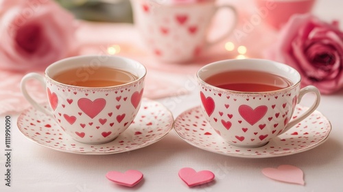 Valentine's Day Romantic Tea Set Pair