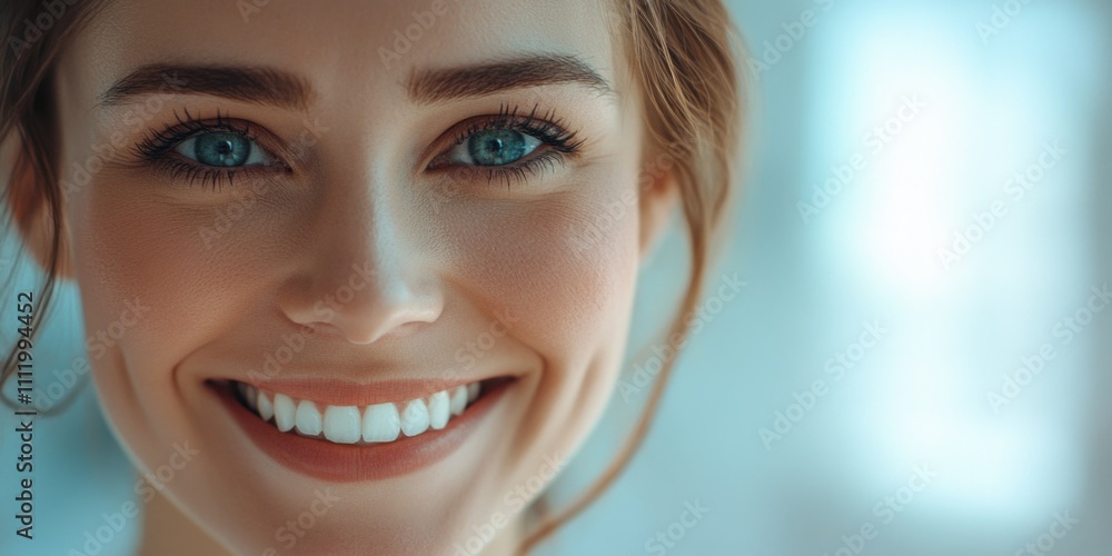 Smiling Woman with Blue Eyes Smiling Woman with Blue Eyes