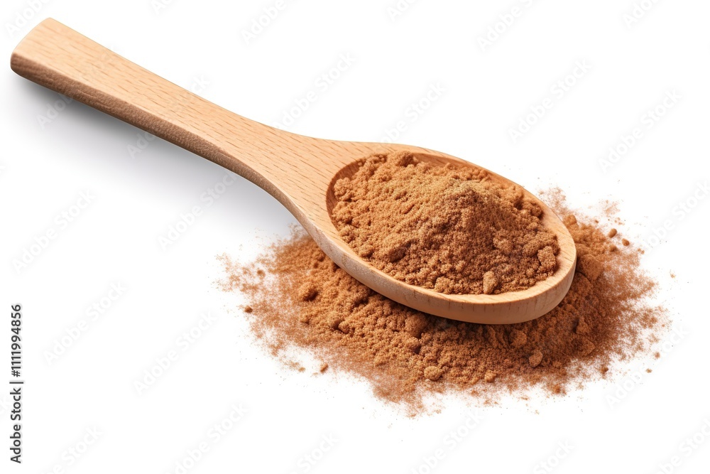 cocoa in a wooden spoon on a white background
cocoa in a wooden spoon on a white background