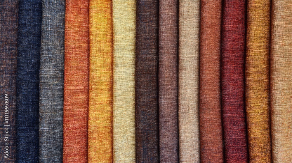 A Variety of Fabric Swatches in Earthy Tones A Variety of Fabric Swatches in Earthy Tones