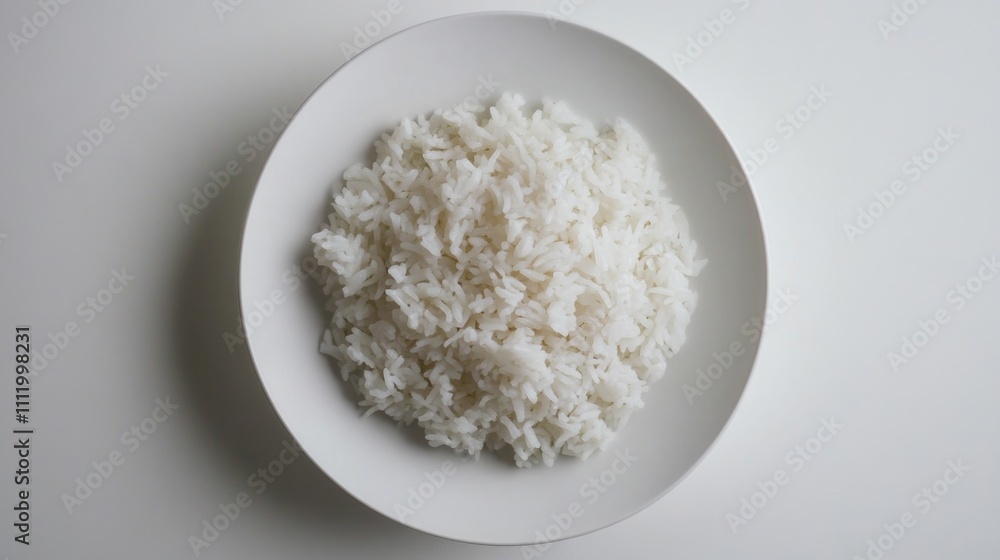 Rice Plate on White Table Rice Plate on White Table