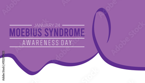 Moebius Syndrome Awareness Day observed each year during January. Healthcare Medical Awareness concept. Vector template for banner, greeting card, poster with background.