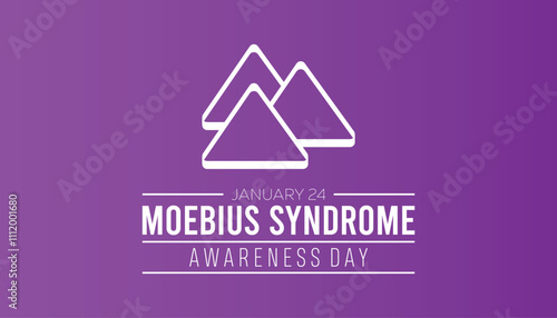 Moebius Syndrome Awareness Day observed each year during January. Healthcare Medical Awareness concept. Vector template for banner, greeting card, poster with background.