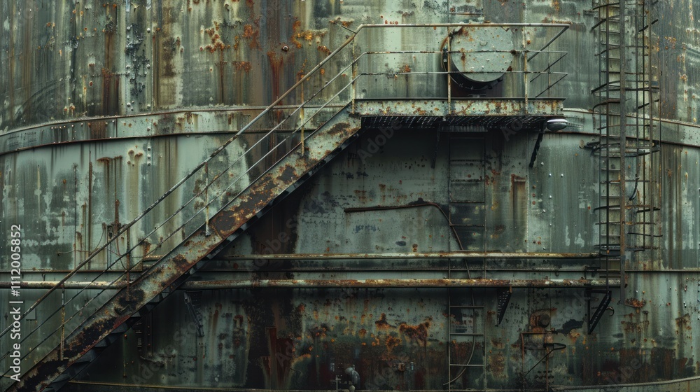 Detailed image of a large biogas tank in an organic waste-to-energy plant, where methane gas from the decomposition of organic materials is captured and converted into electricity. Detailed image of a large biogas tank in an organic waste-to-energy plant, where methane gas from the decomposition of organic materials is captured and converted into electricity.