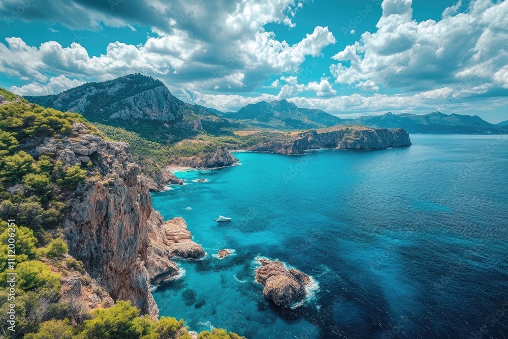 Fototapeta premium Coastal mountain landscape