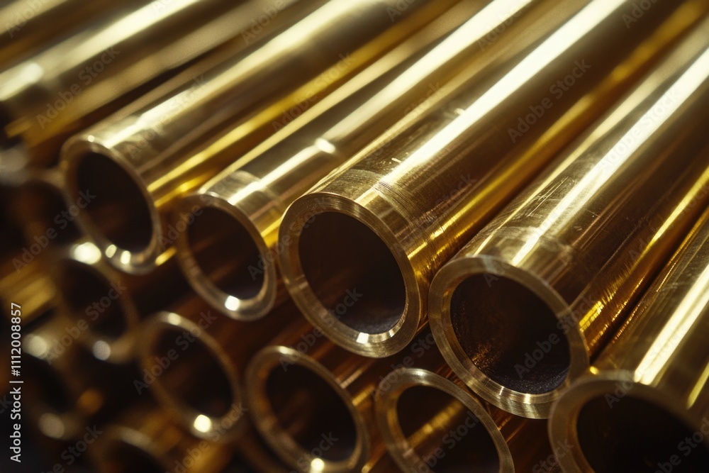 Naklejka premium Metal pipe bundle