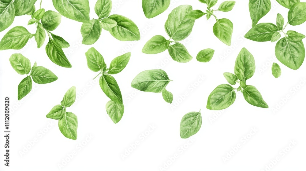 Fresh Green Oregano Leaves Isolated on White Background - Fresh Green Oregano Leaves Isolated on White Background showcasing vibrant nature, herb, culinary, health benefits, and organic farming. Fresh Green Oregano Leaves Isolated on White Background - Fresh Green Oregano Leaves Isolated on White Background showcasing vibrant nature, herb, culinary, health benefits, and organic farming.