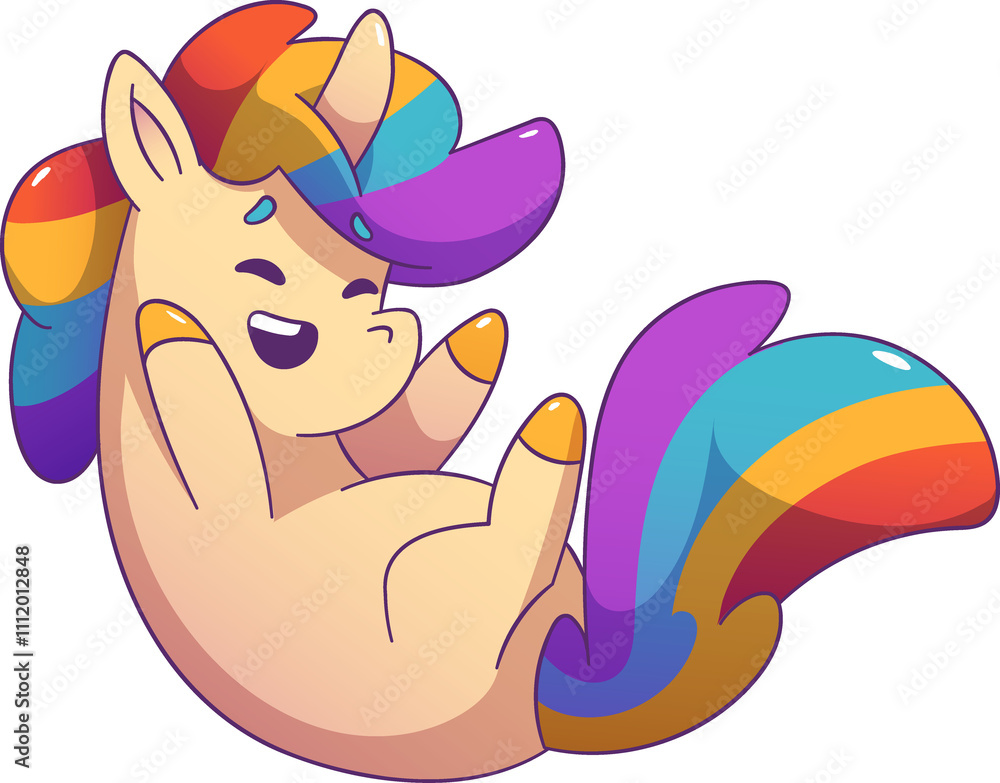 Naklejka premium Cute Unicorn