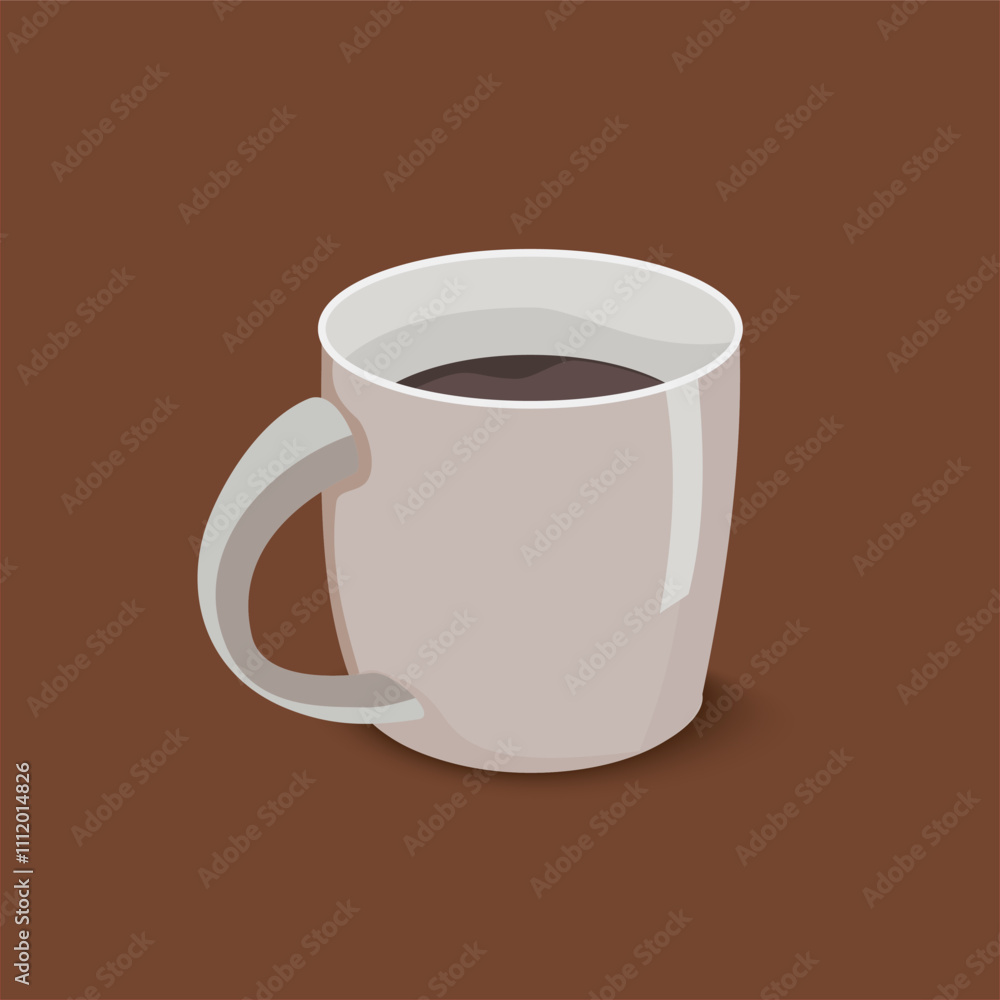 Fototapeta premium Coffee cup on brown background for design decoration