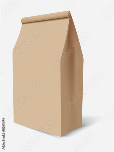 Mock up package paper brown color for decoration